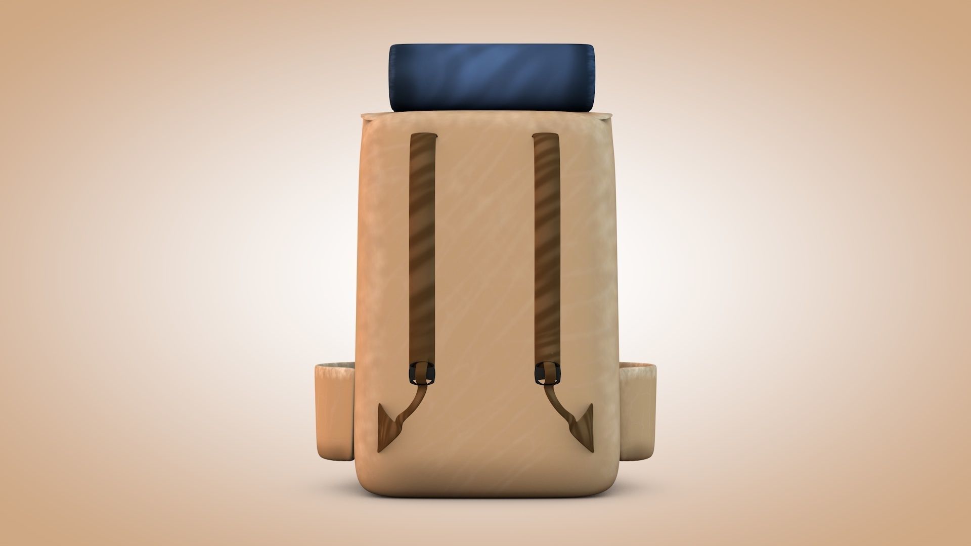 Cartoon Backpack Low-poly 3D model_5