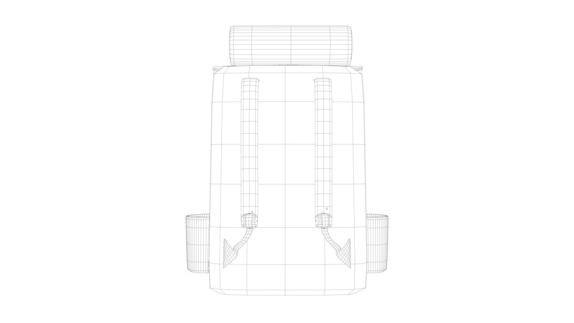 Cartoon Backpack Low-poly 3D model_14