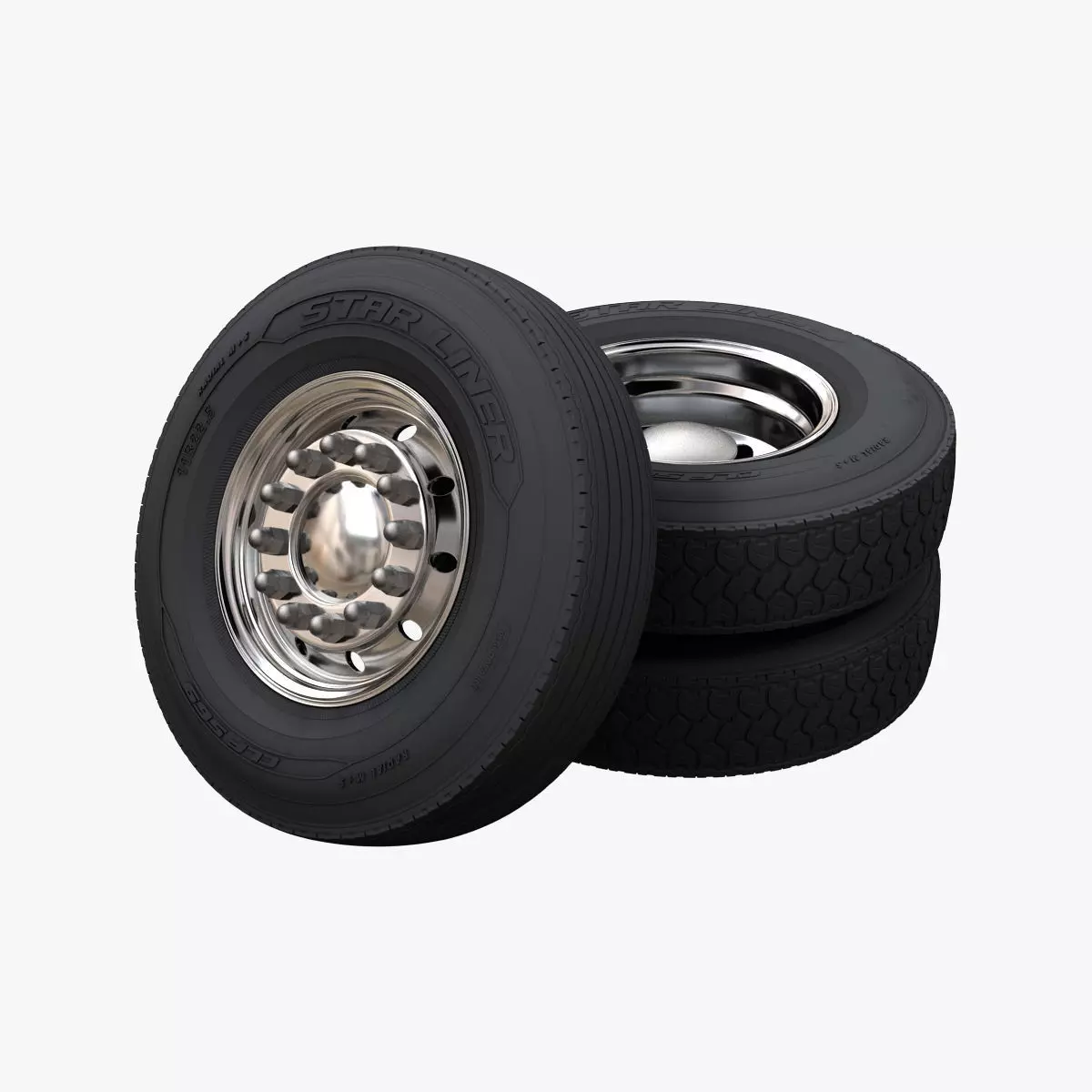 Kenworth highpoly wheels 3D model