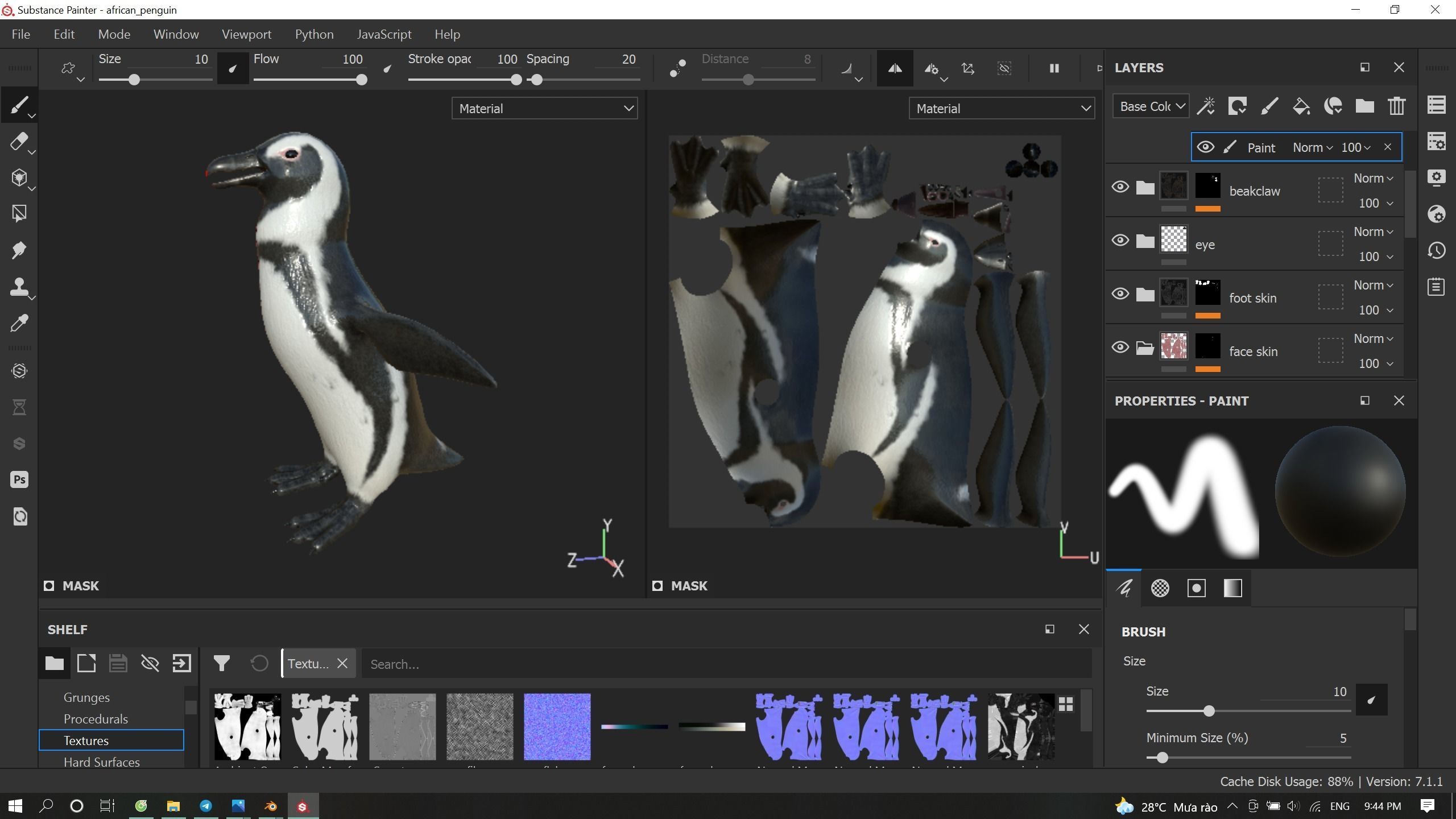 African penguin Low-poly 3D model_20