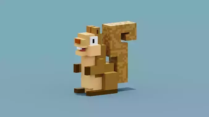 Voxel Squirrel