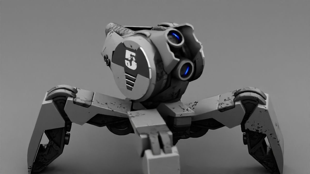 Spider Droid rigged character 3D model_11