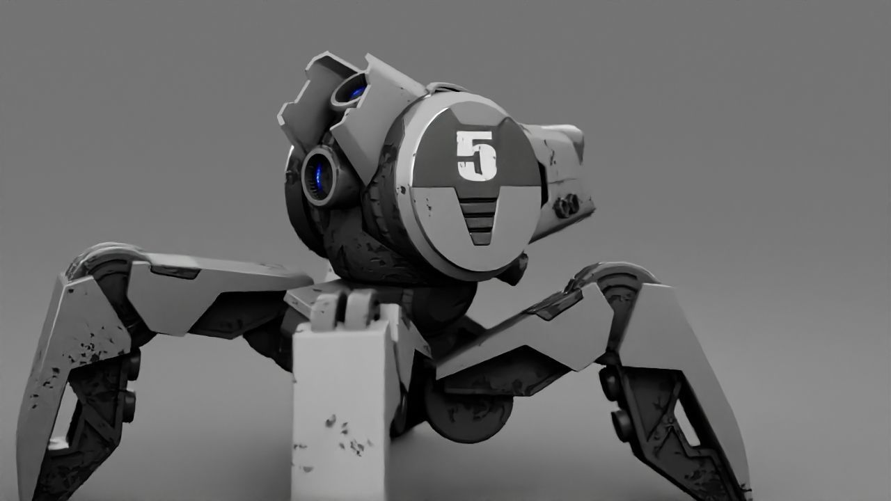 Spider Droid rigged character 3D model_8