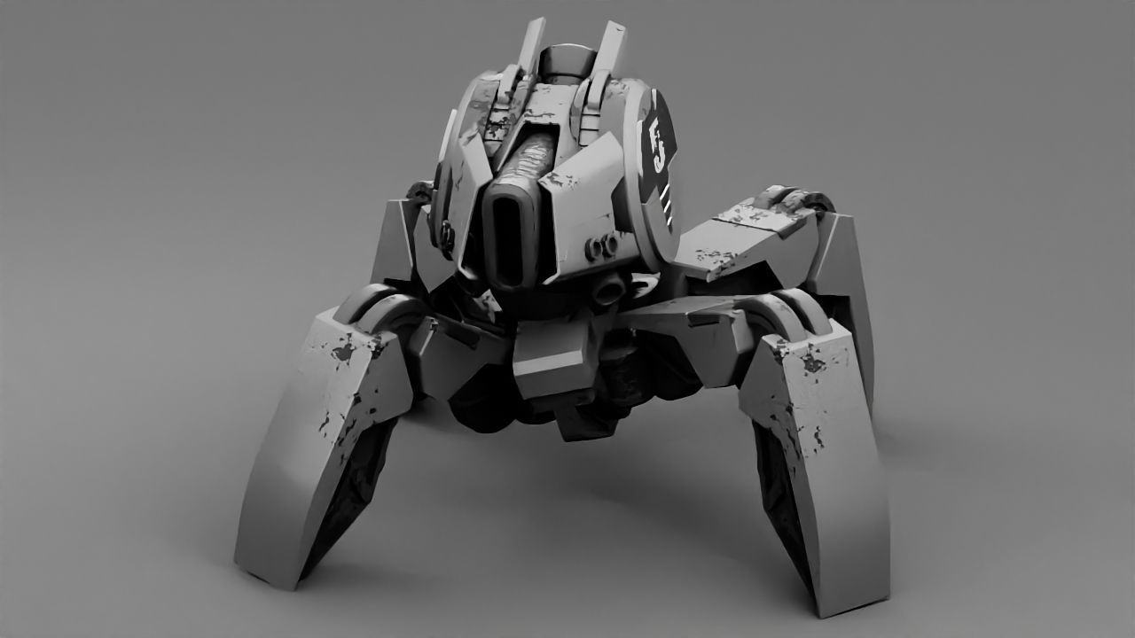 Spider Droid rigged character 3D model_23