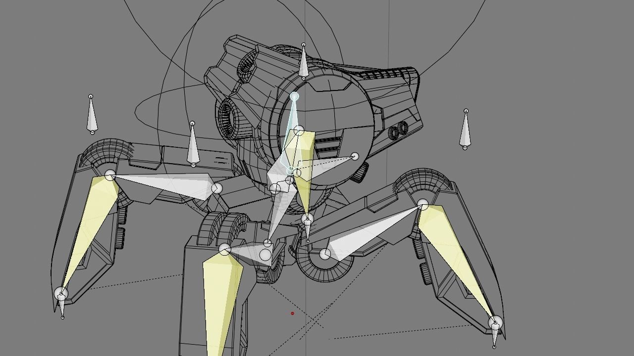 Spider Droid rigged character 3D model_37