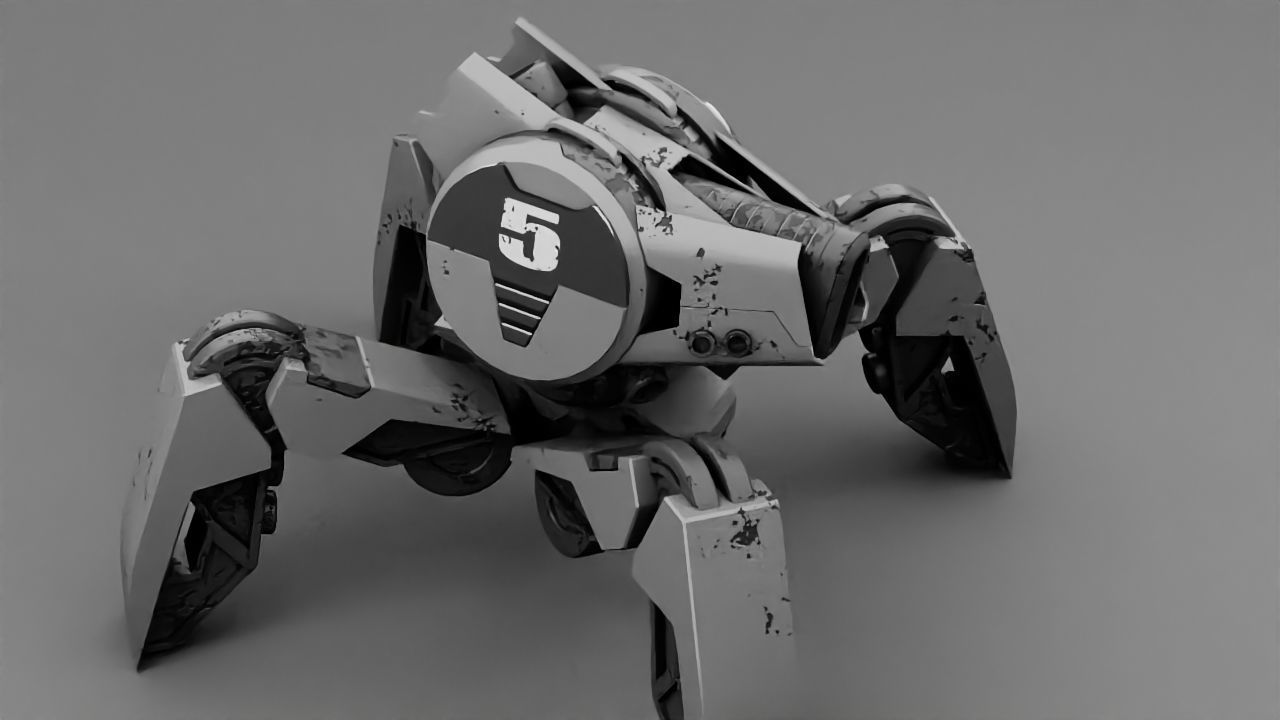 Spider Droid rigged character 3D model_16