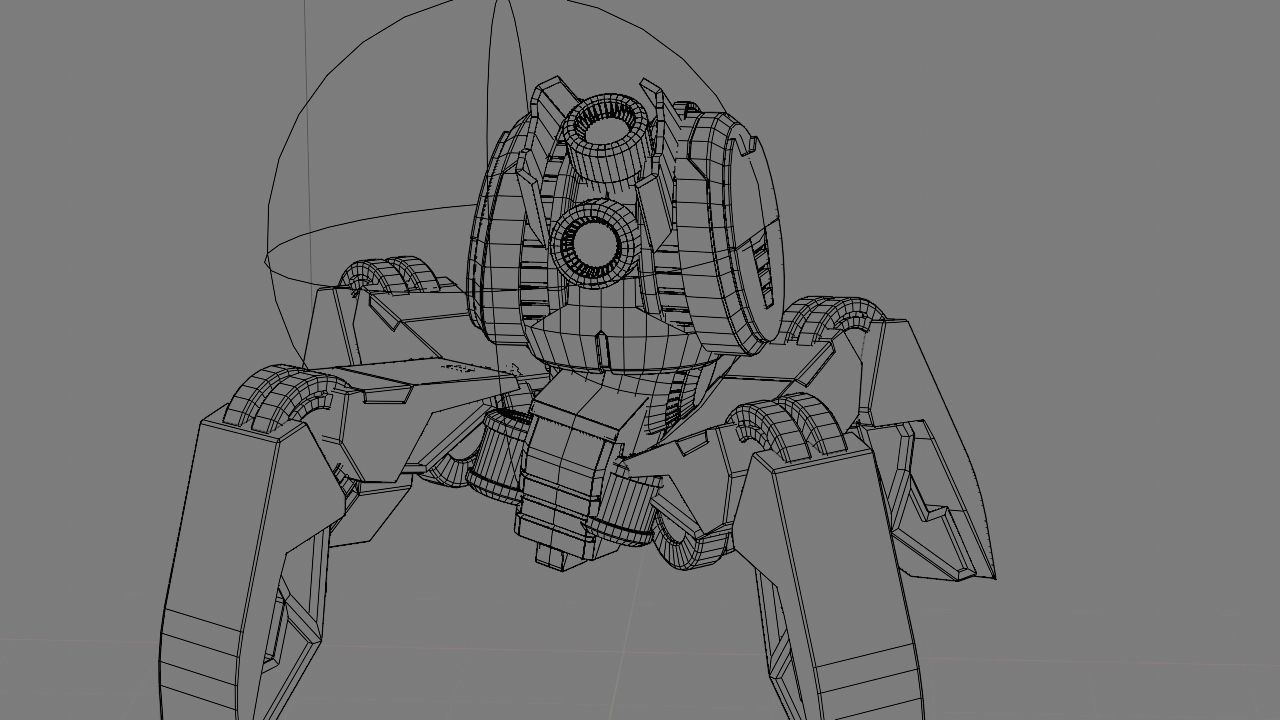 Spider Droid rigged character 3D model_38