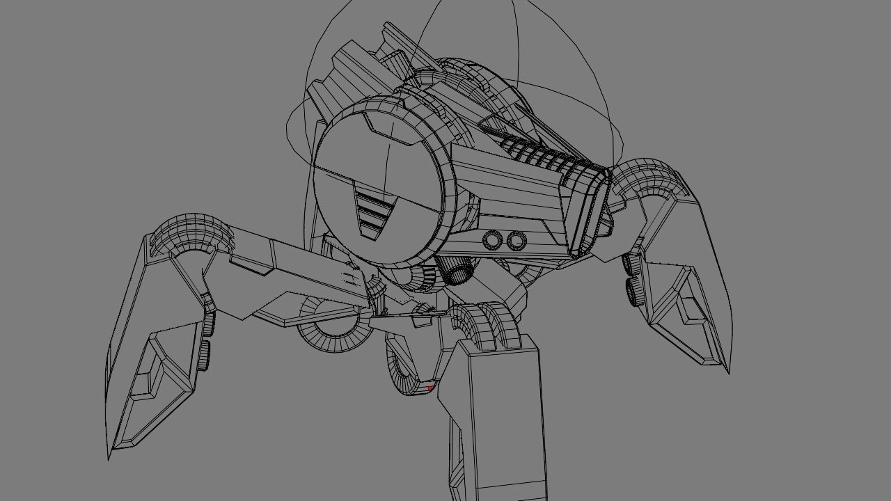 Spider Droid rigged character 3D model_36