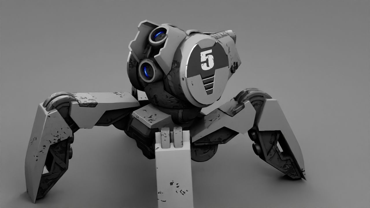 Spider Droid rigged character 3D model_17