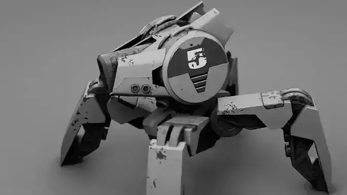 Spider Droid rigged character 3D model Spider Droid rigged character 3D model