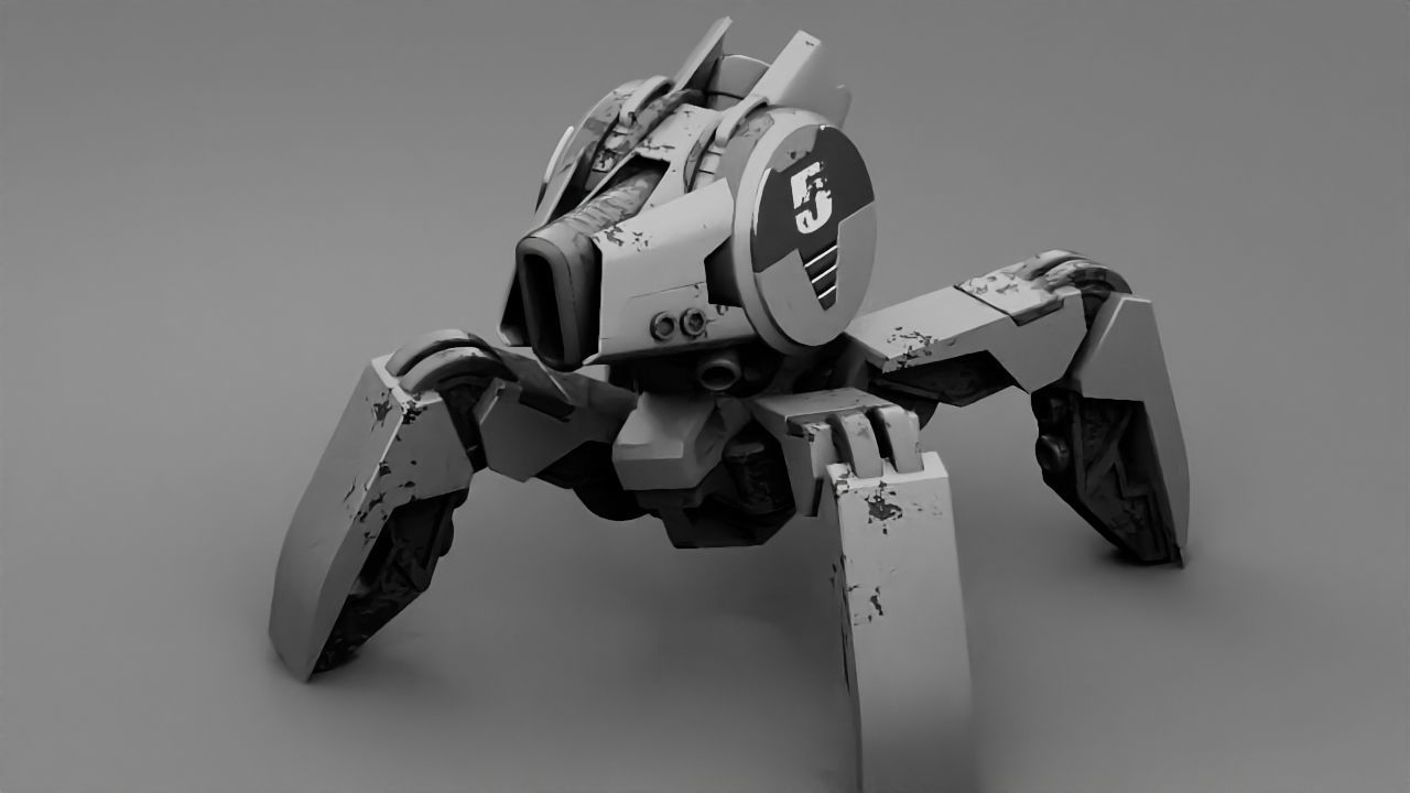 Spider Droid rigged character 3D model_22