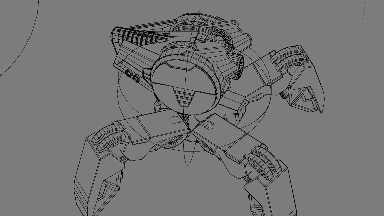 Spider Droid rigged character 3D model_39