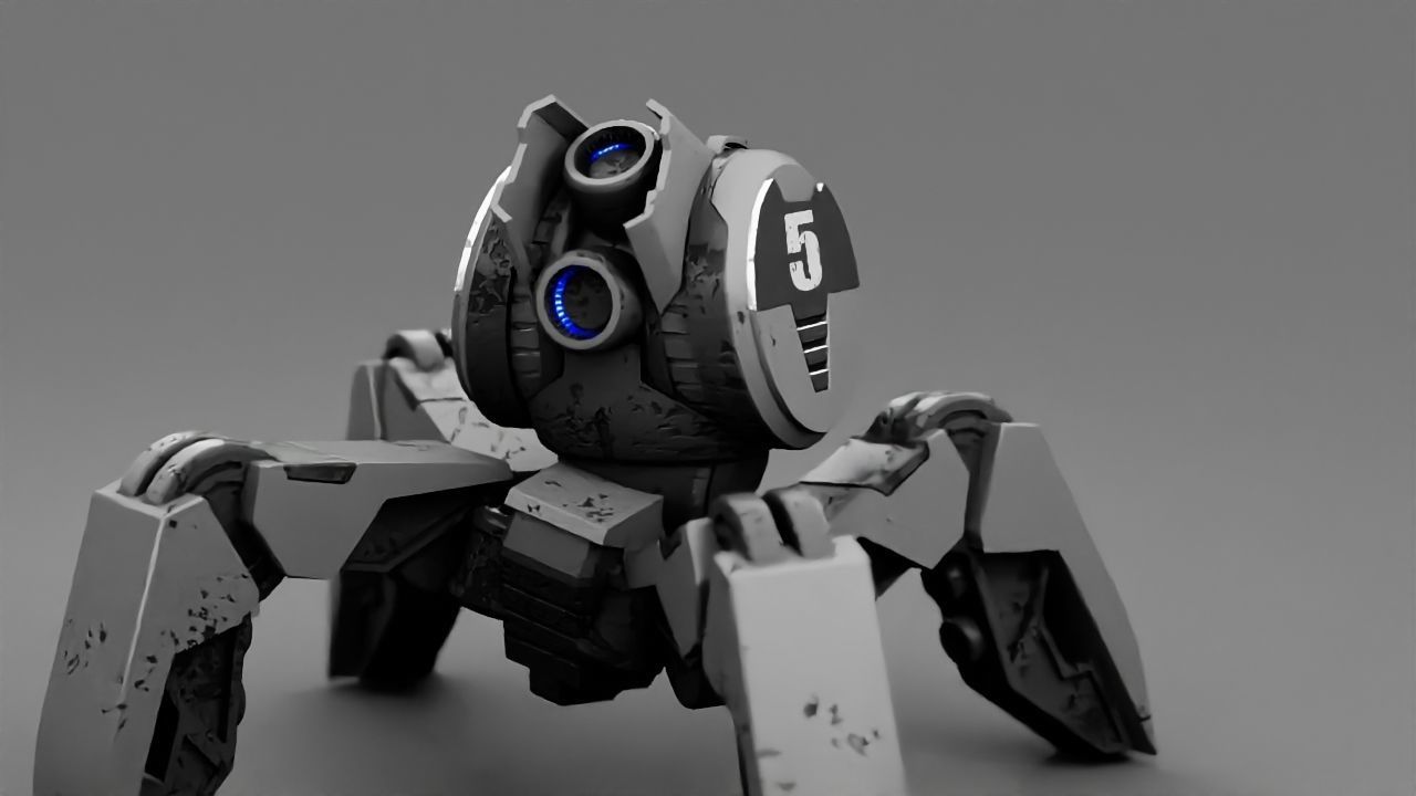 Spider Droid rigged character 3D model_9