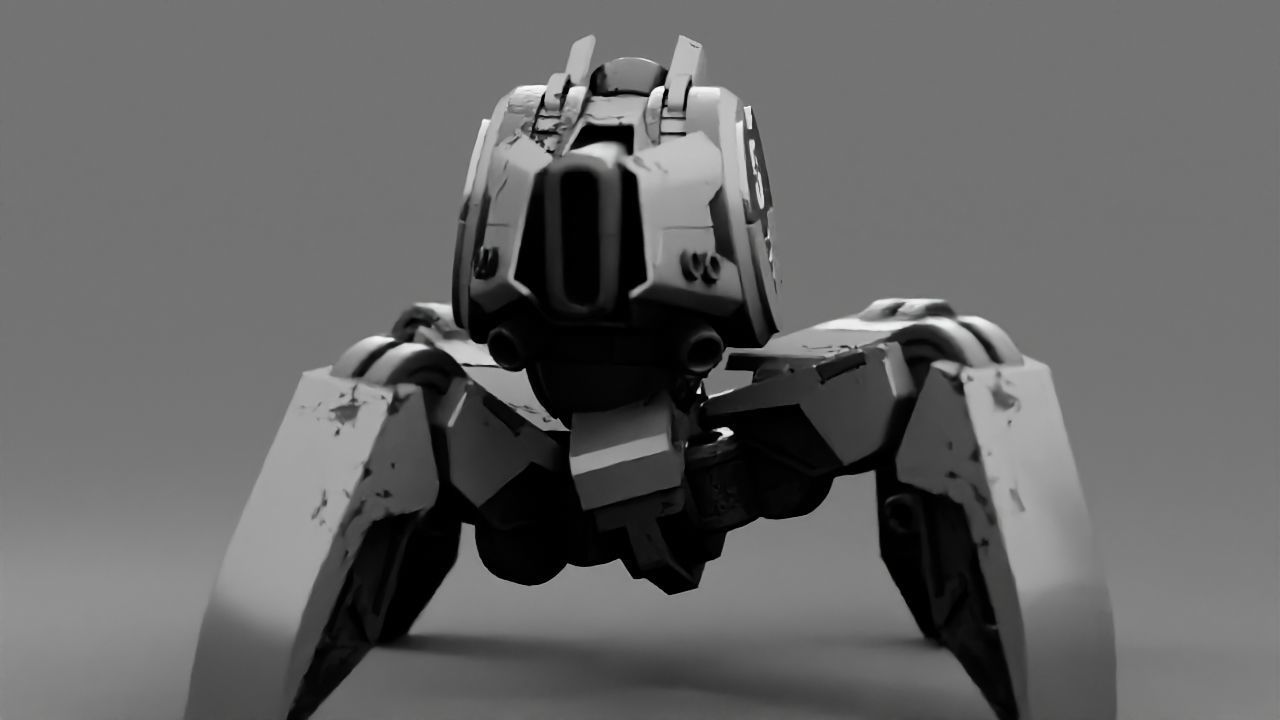 Spider Droid rigged character 3D model_14