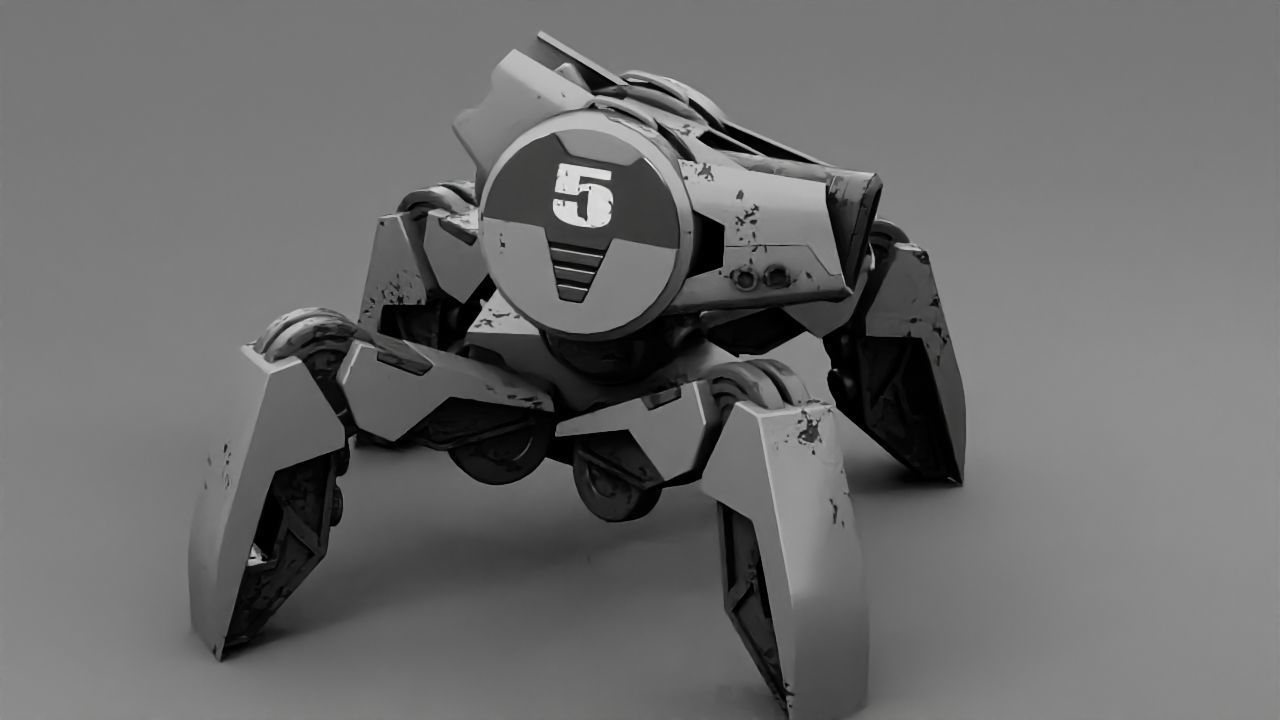 Spider Droid rigged character 3D model_25