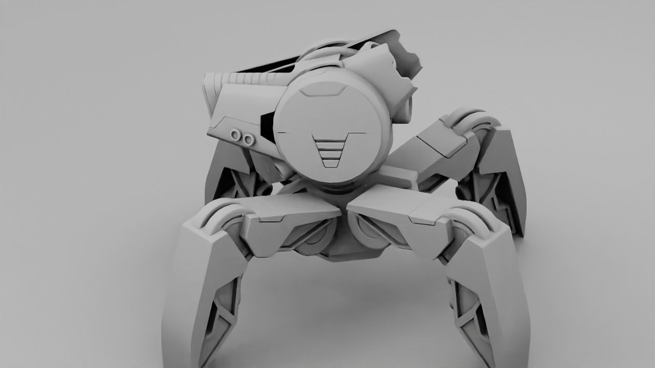 Spider Droid rigged character 3D model_31