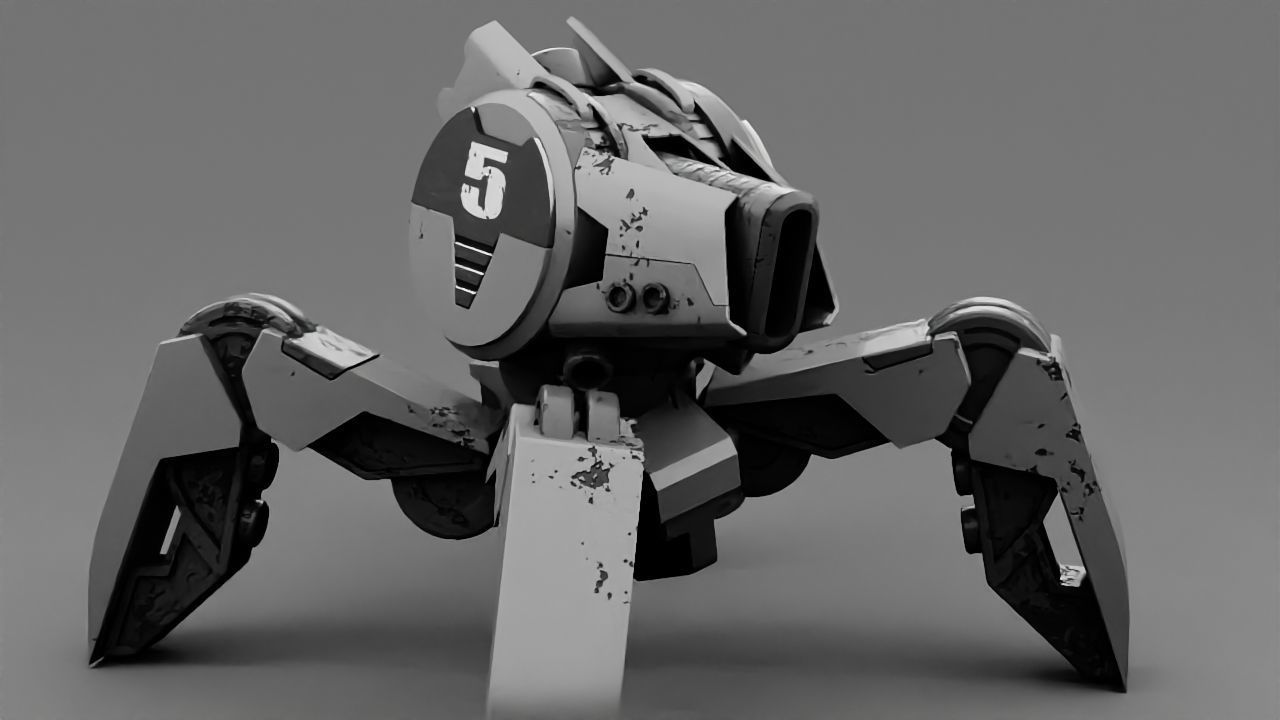 Spider Droid rigged character 3D model_15