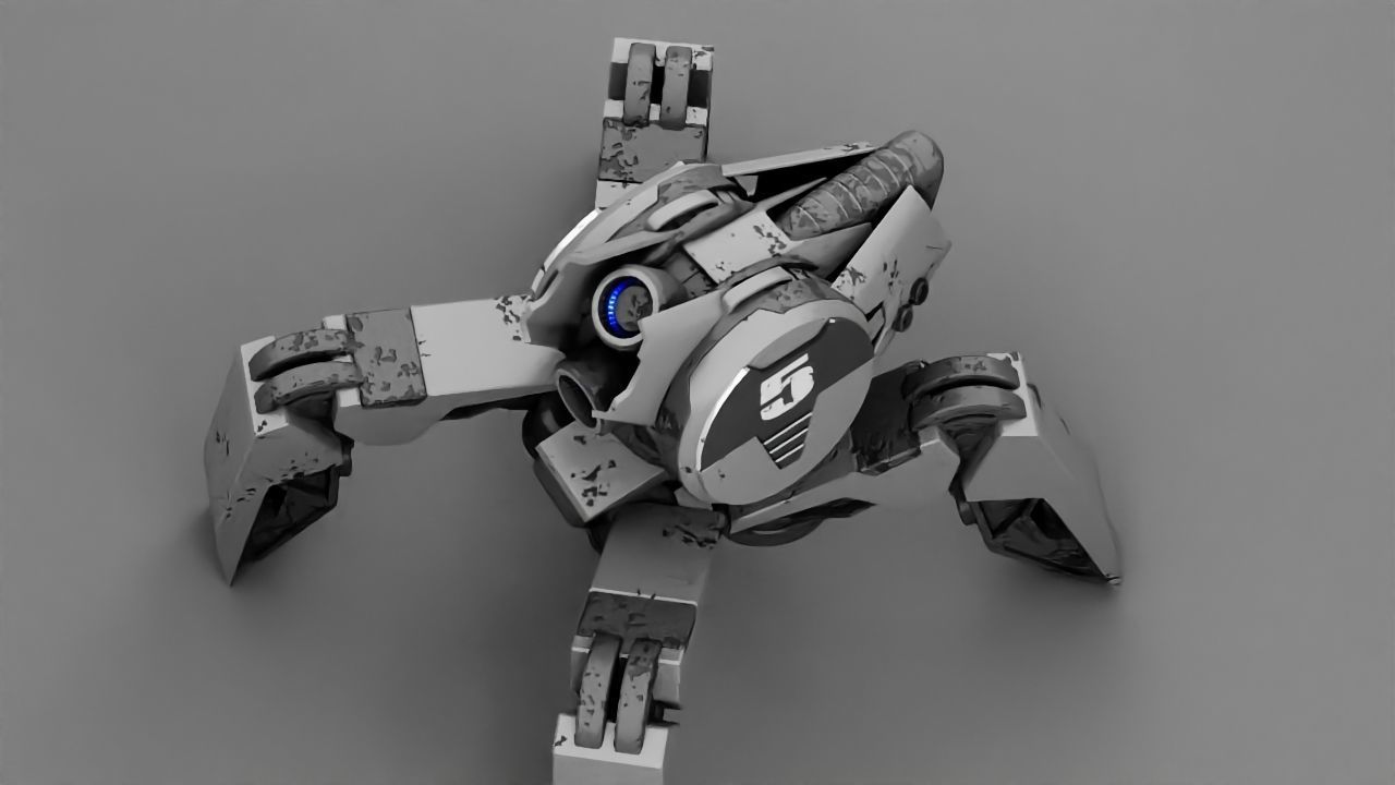 Spider Droid rigged character 3D model_18
