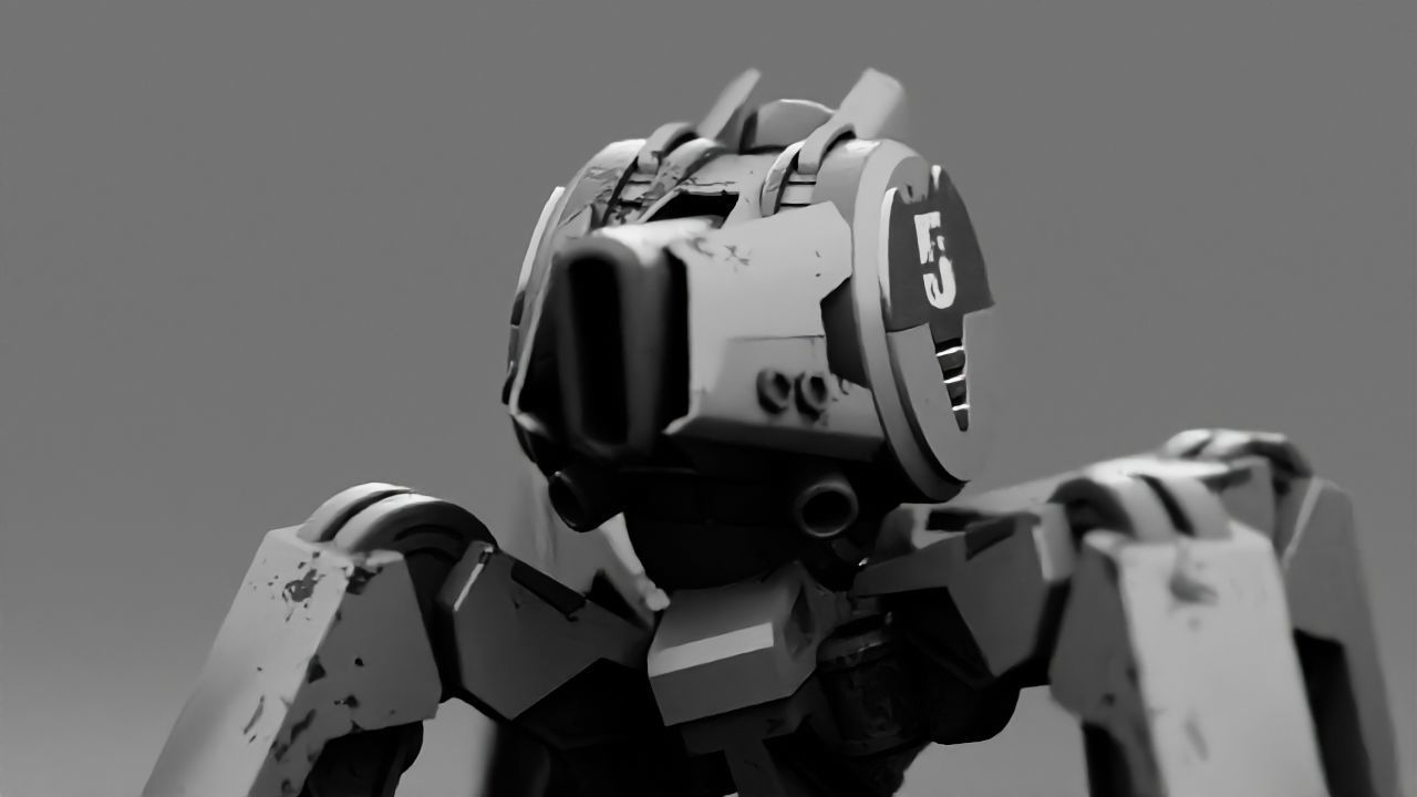 Spider Droid rigged character 3D model_3