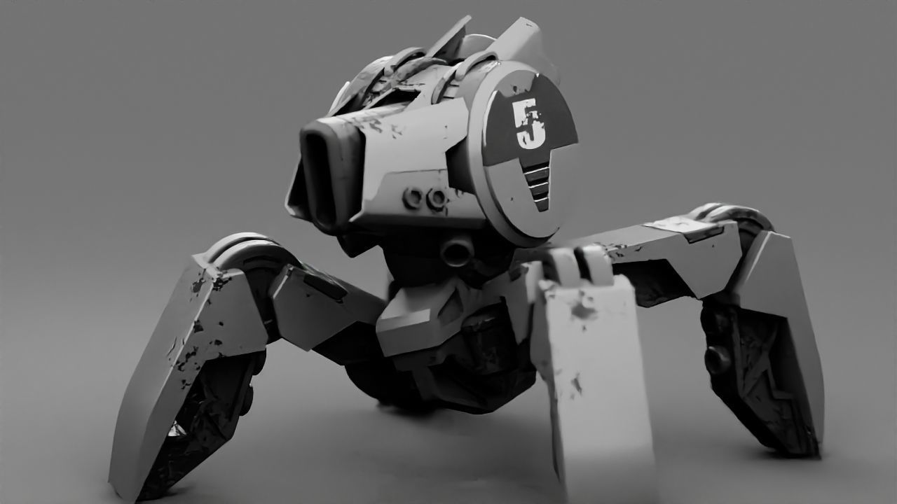 Spider Droid rigged character 3D model_13