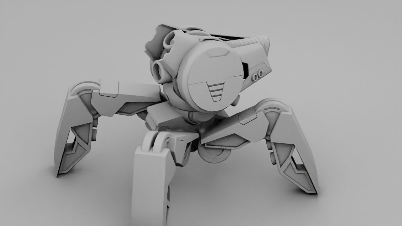 Spider Droid rigged character 3D model_27