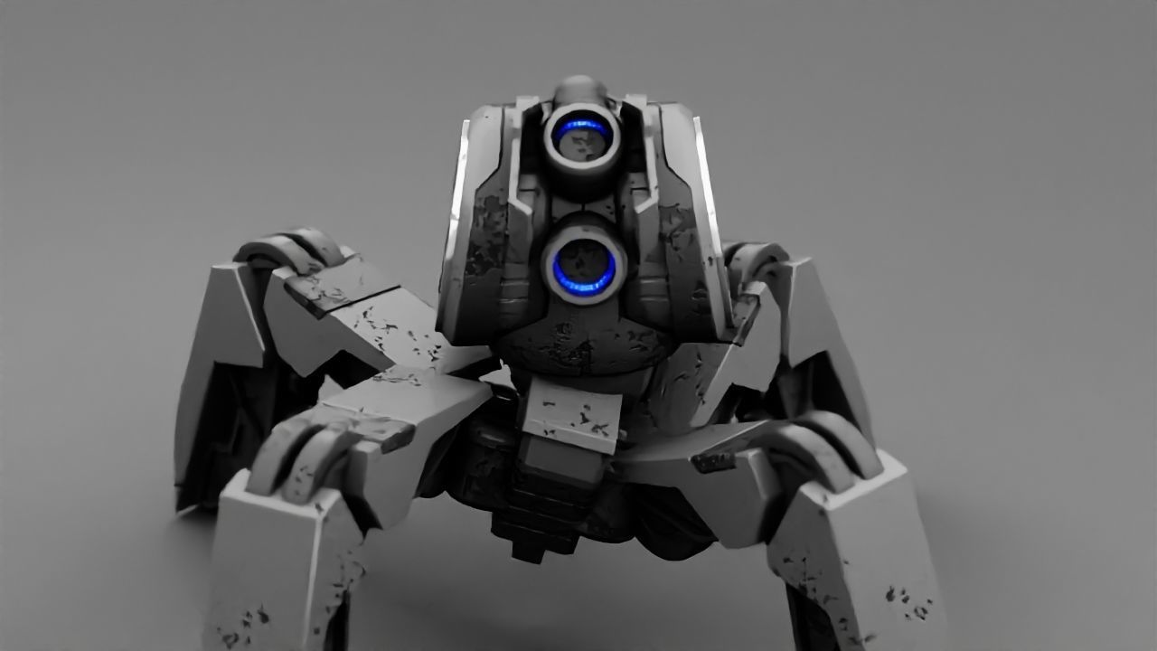 Spider Droid rigged character 3D model_10