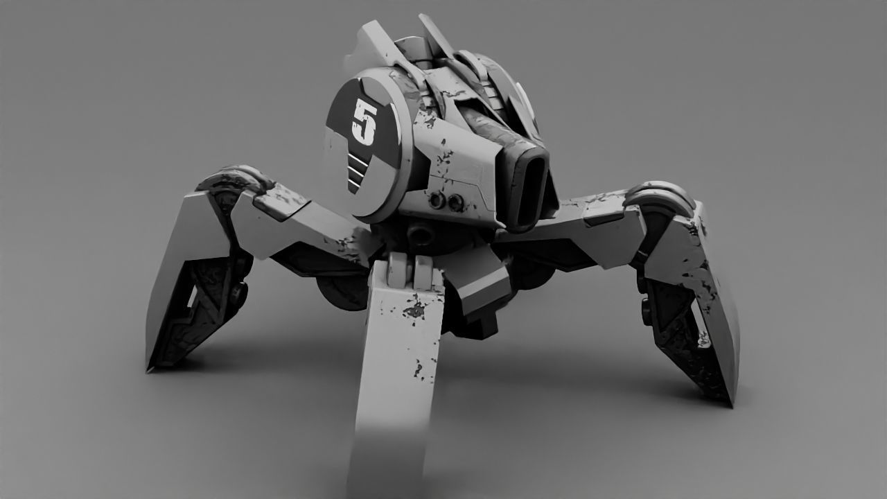 Spider Droid rigged character 3D model_24