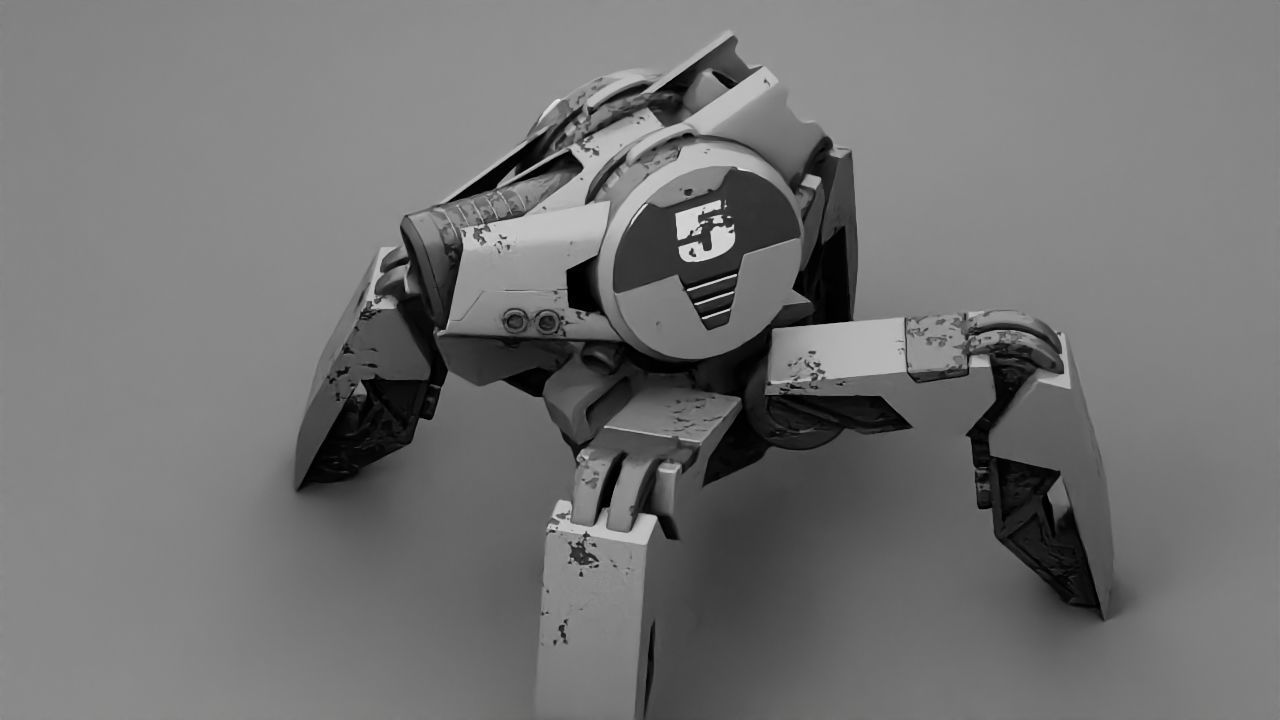 Spider Droid rigged character 3D model_21