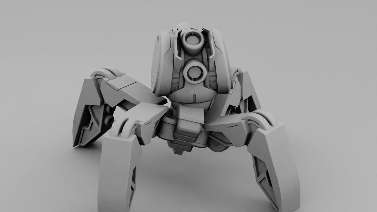 Spider Droid rigged character 3D model_29