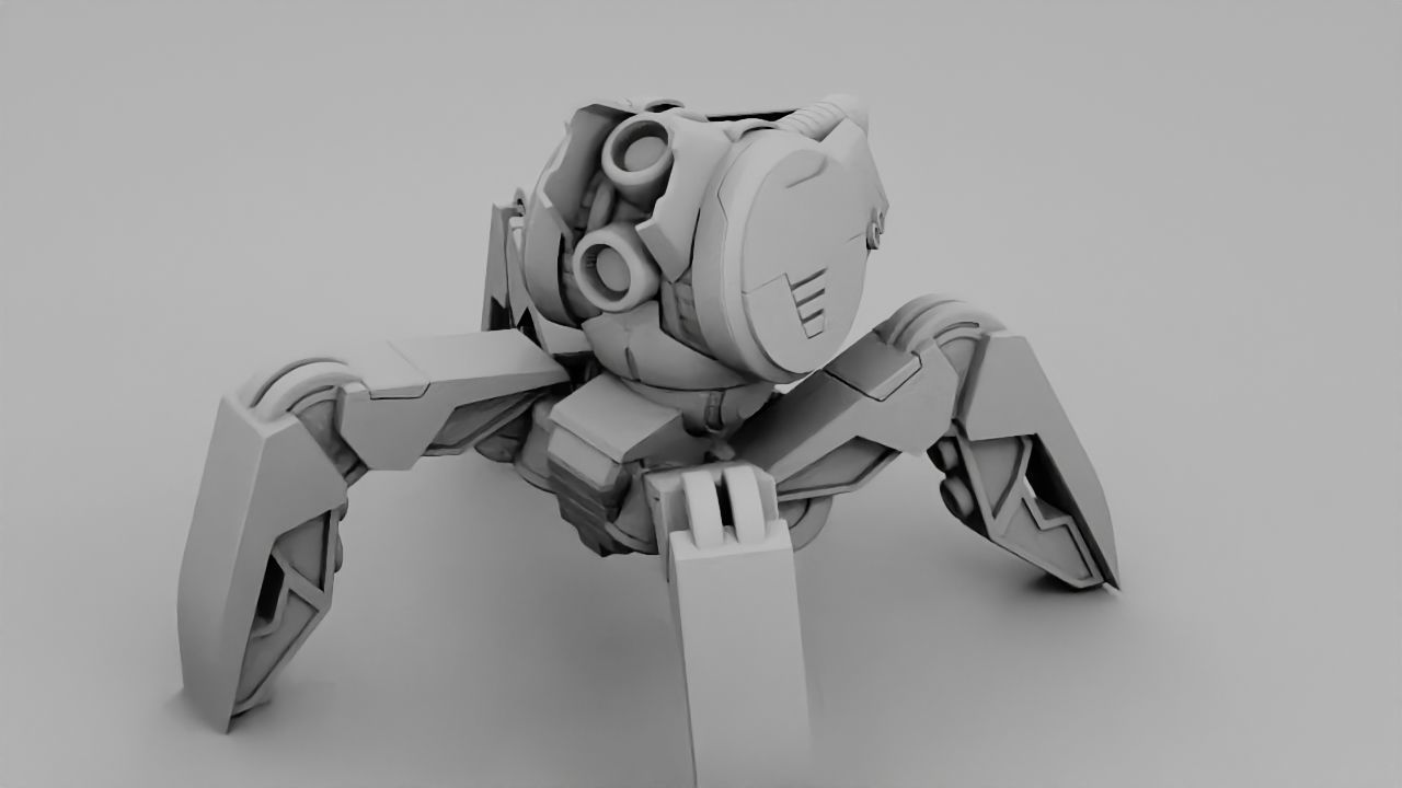 Spider Droid rigged character 3D model_28