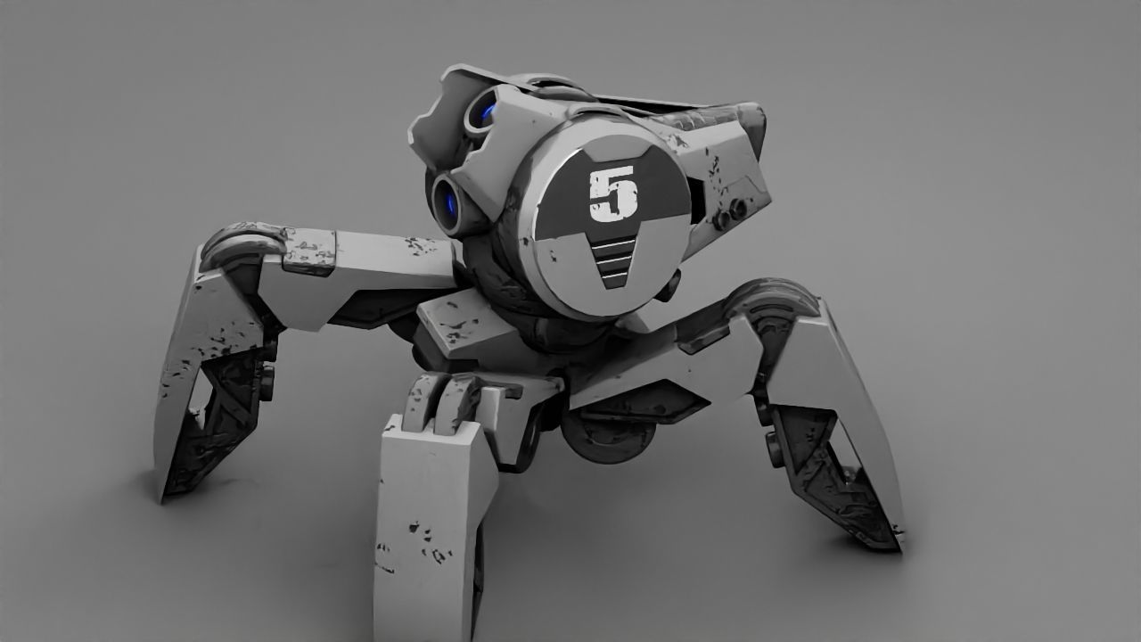 Spider Droid rigged character 3D model_26