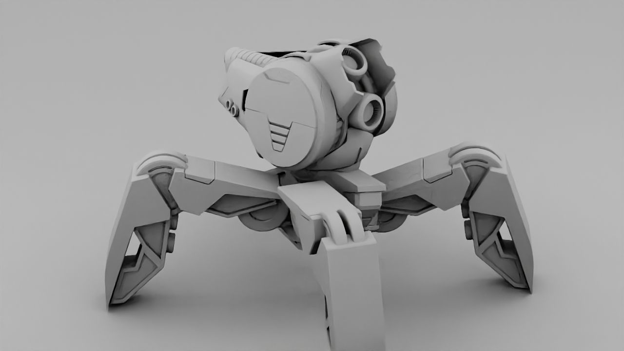 Spider Droid rigged character 3D model_30