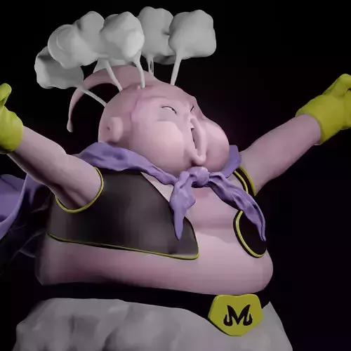 sculpt majin boo with blender 3D model