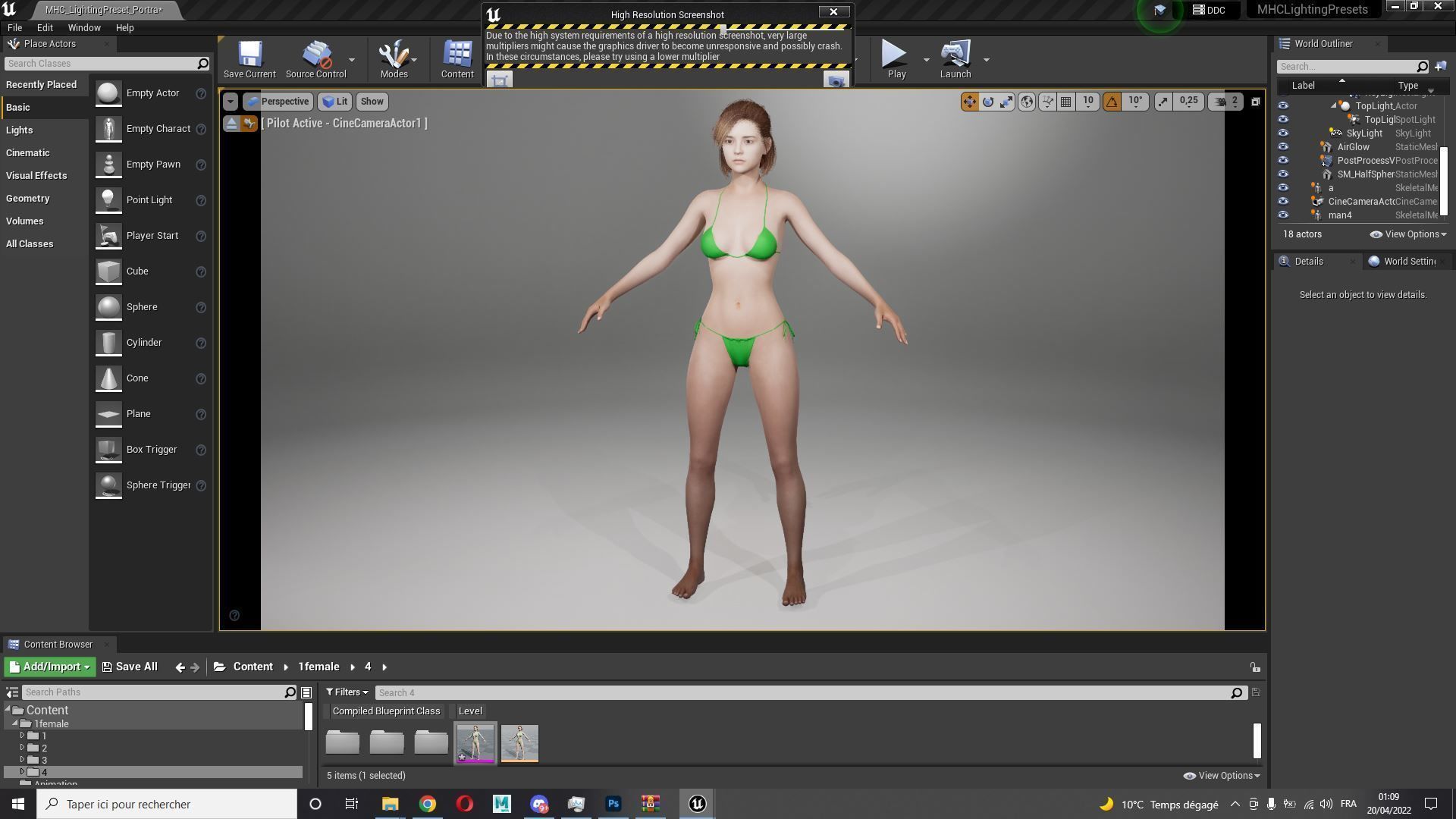 Naked Korean Girl Game Ready Low-poly 3D model_18