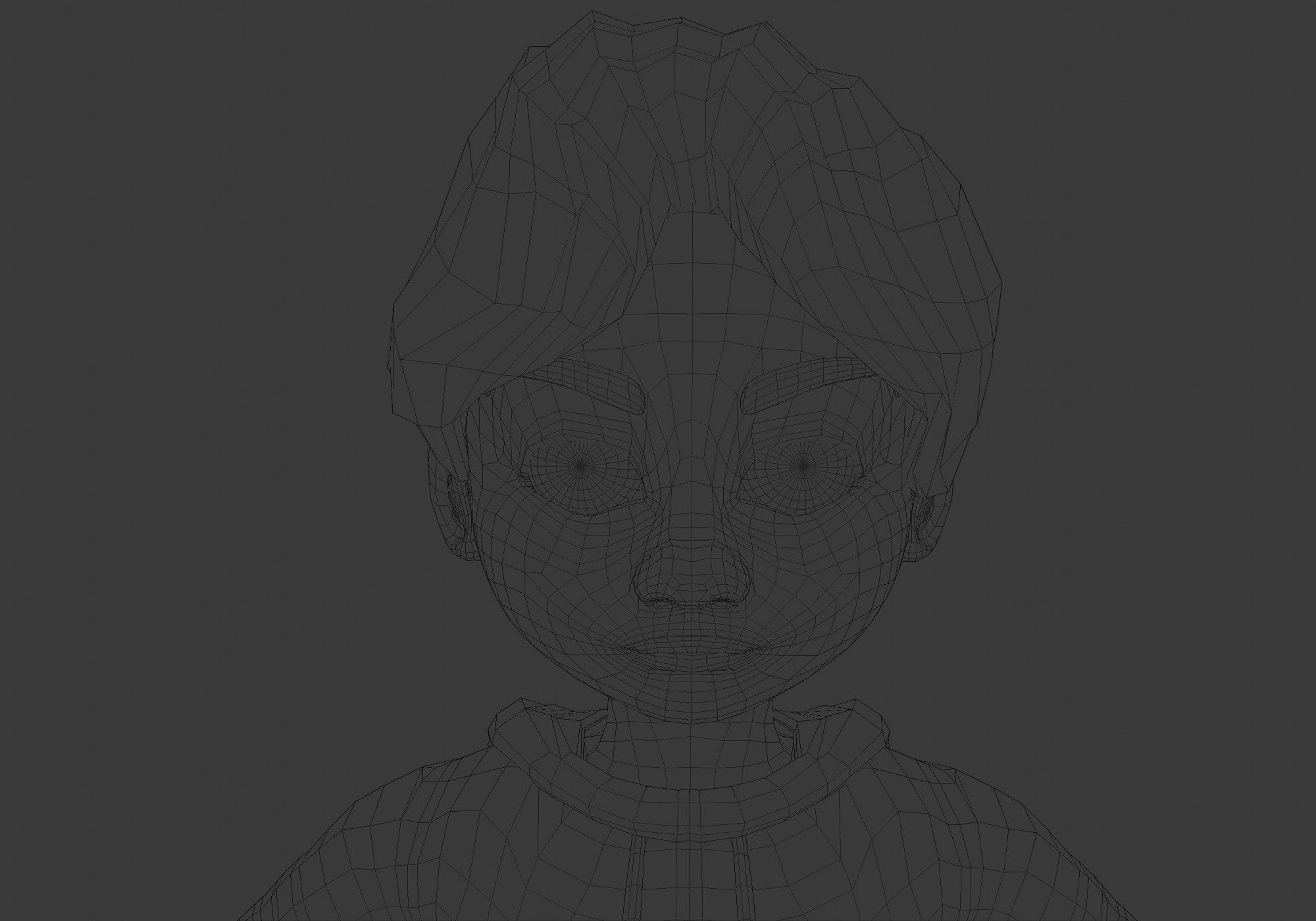 young cartoon kid  3D model_9