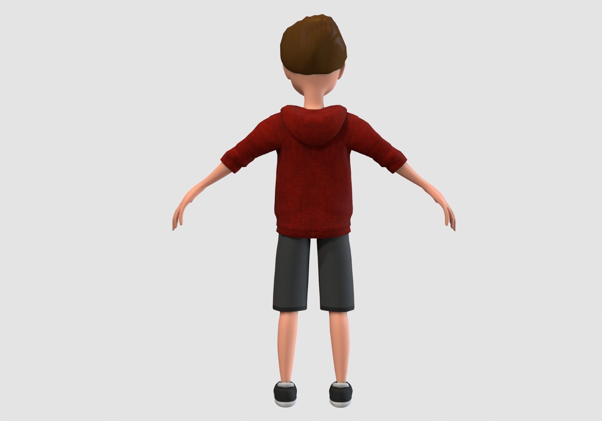 young cartoon boy 3D model_3