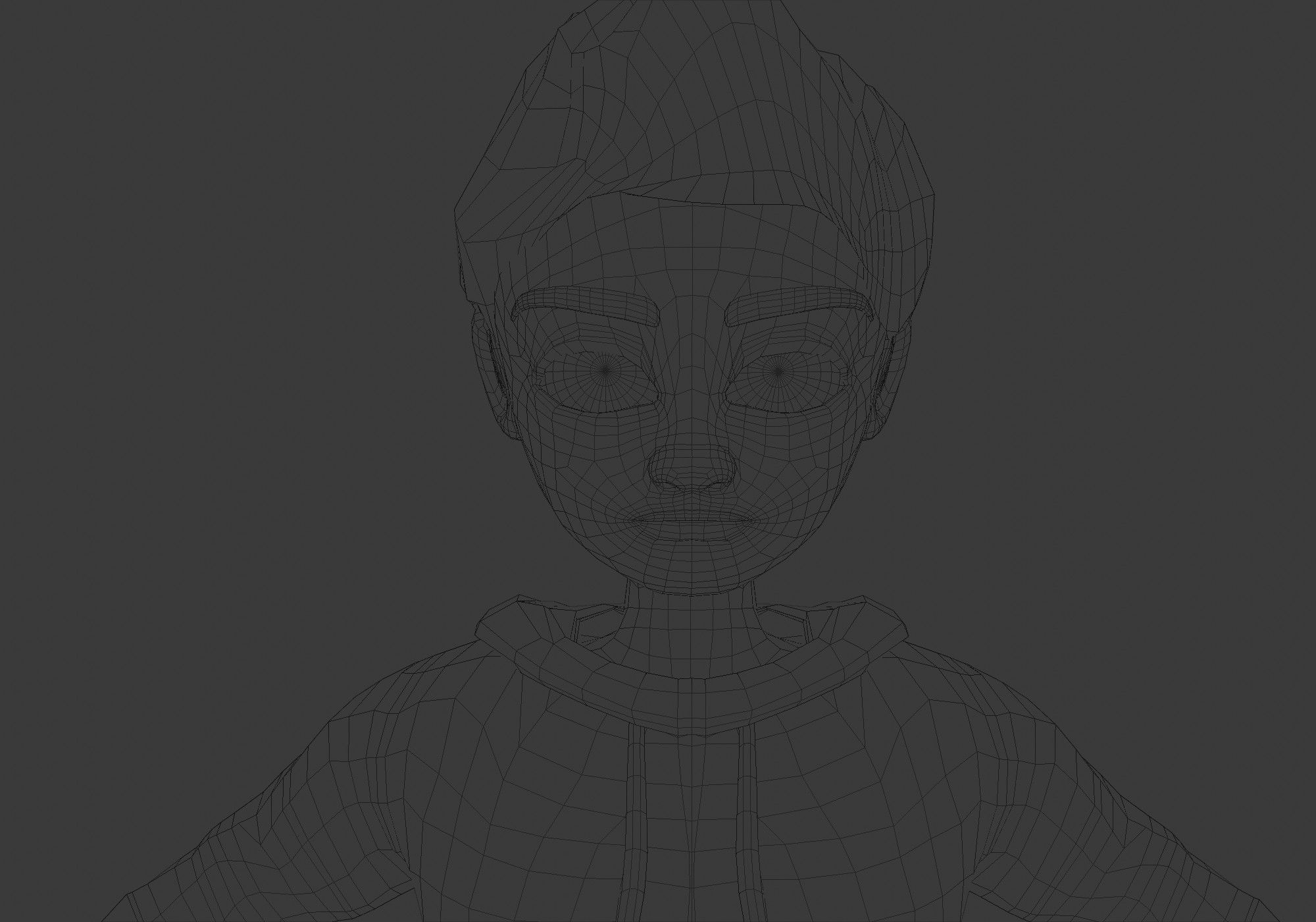 young cartoon boy 3D model_9