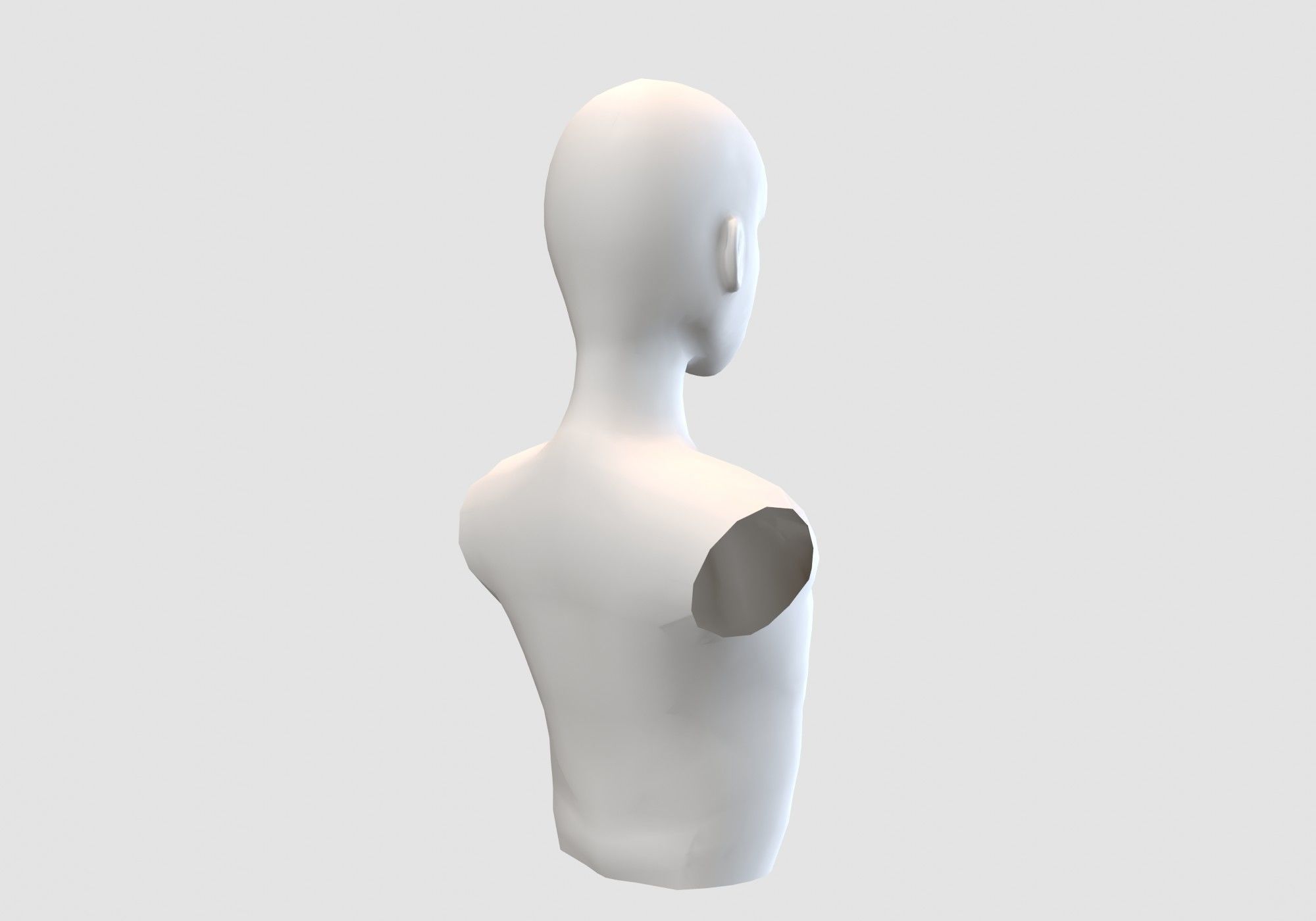 manly cartoon torso 3D model_3