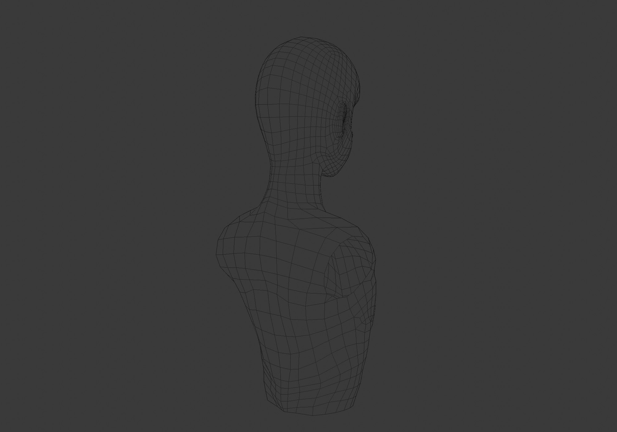male upper body  3D model_8