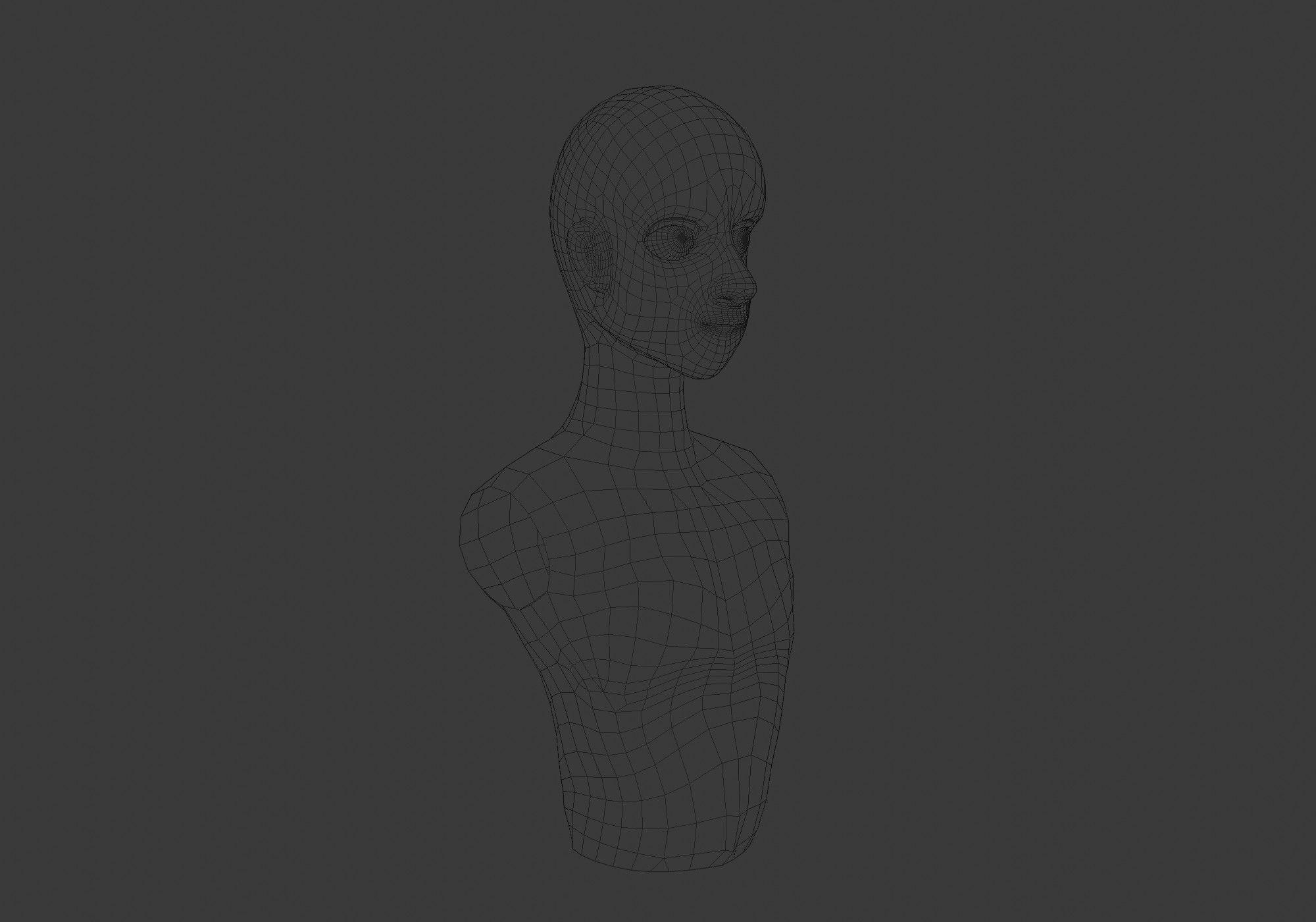 male upper body  3D model_6