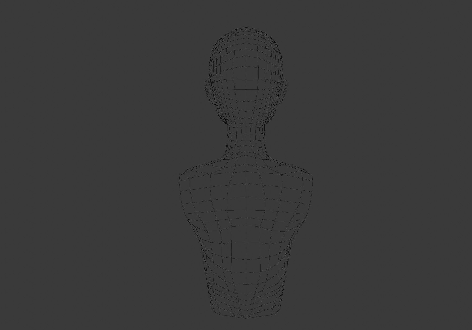 male upper body  3D model_9