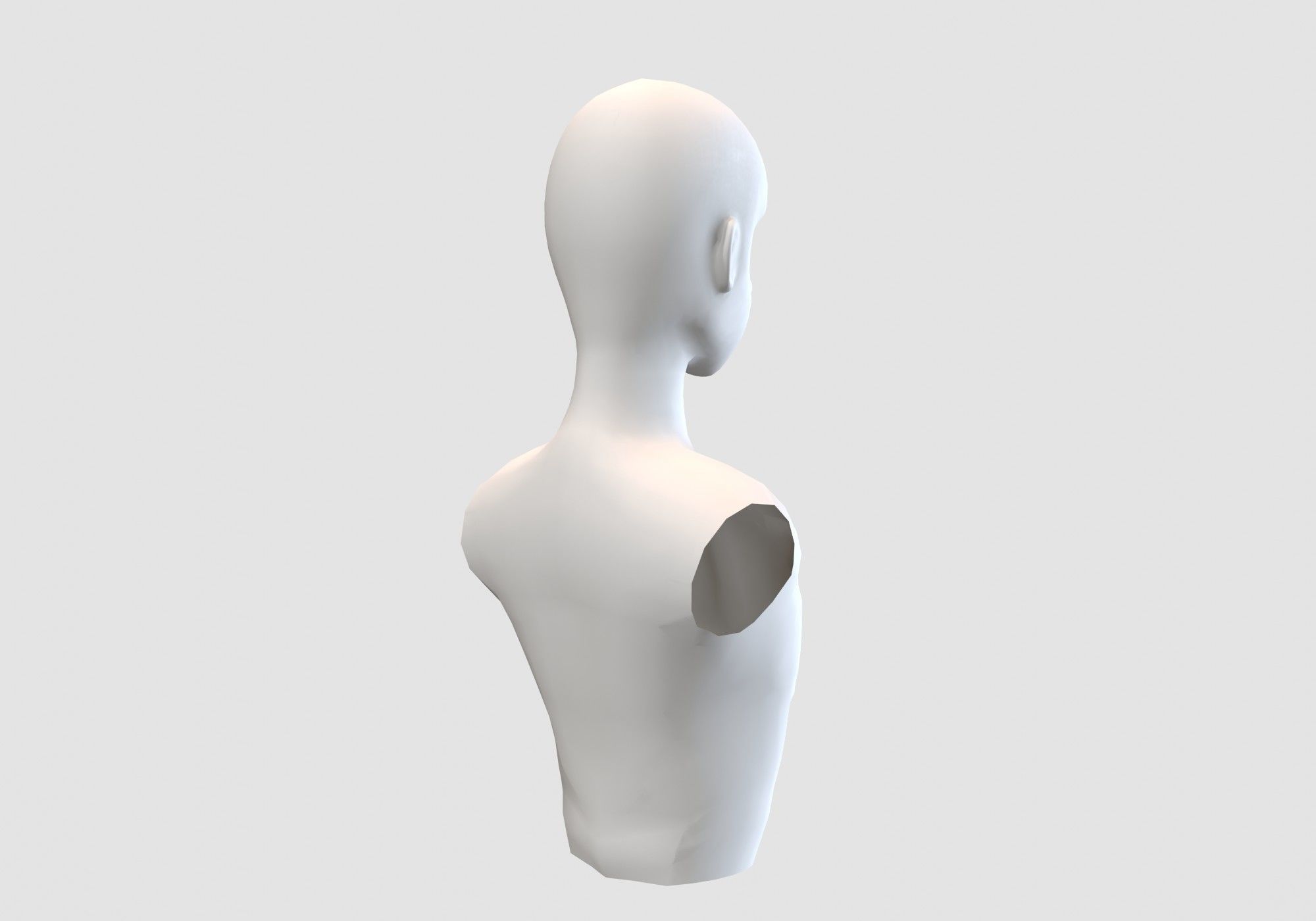 male upper body  3D model_3