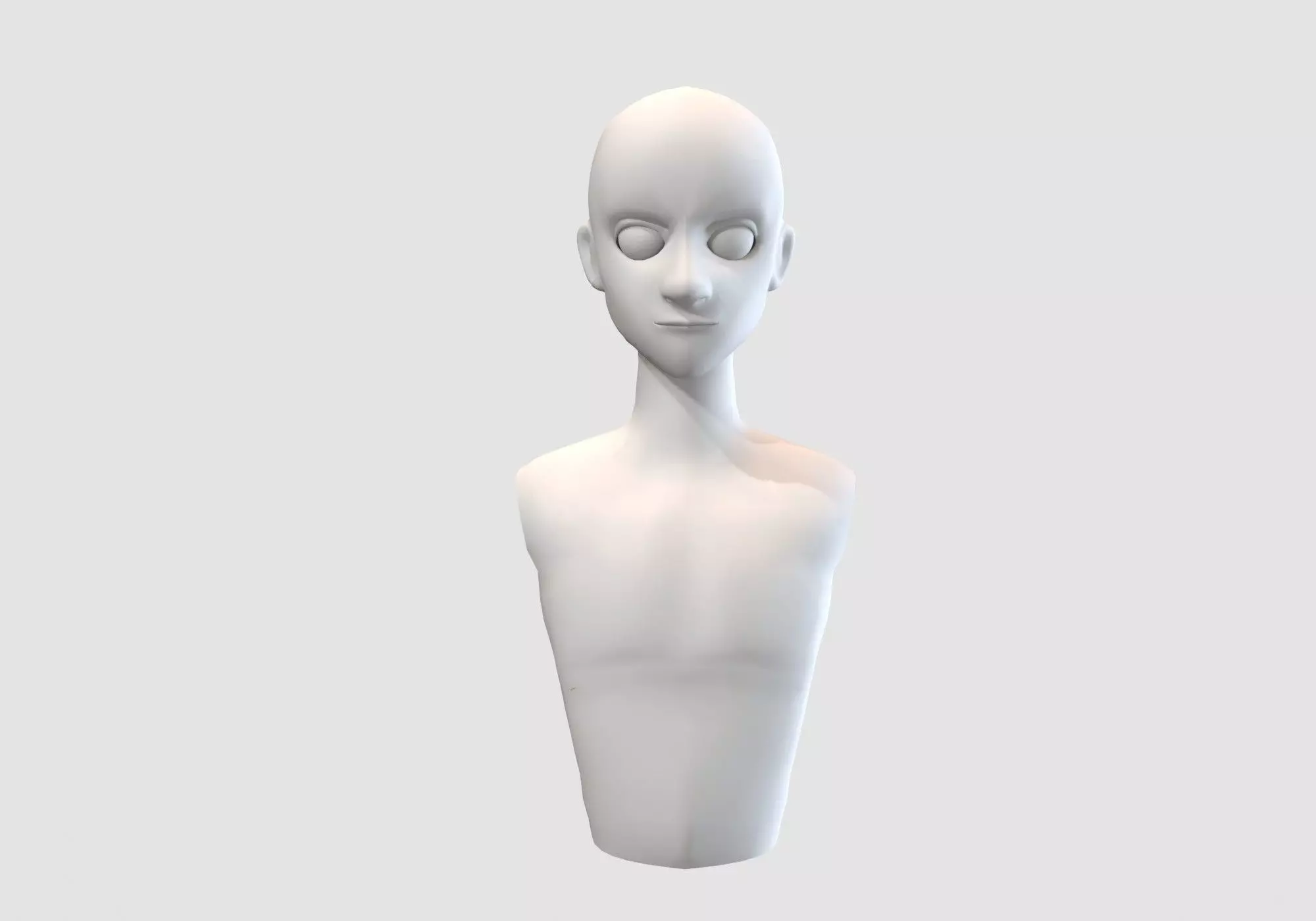 male upper body  3D model_0