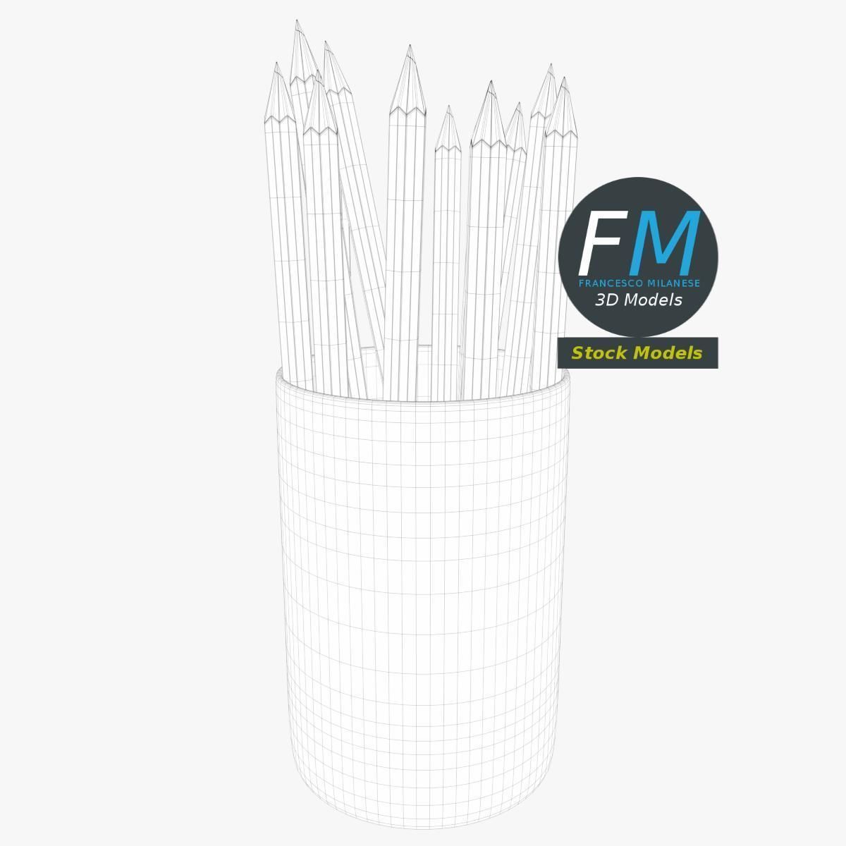 Pencils cup 2 3D model_7