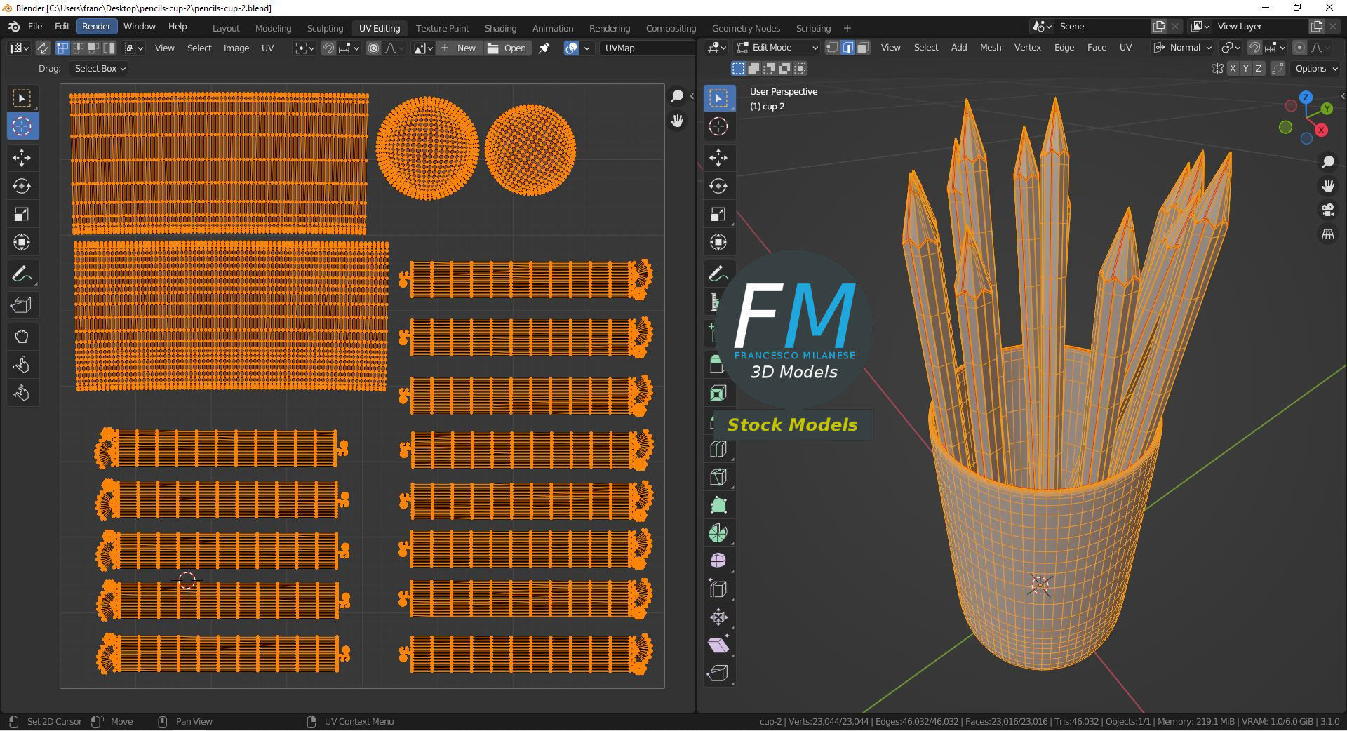 Pencils cup 2 3D model_10