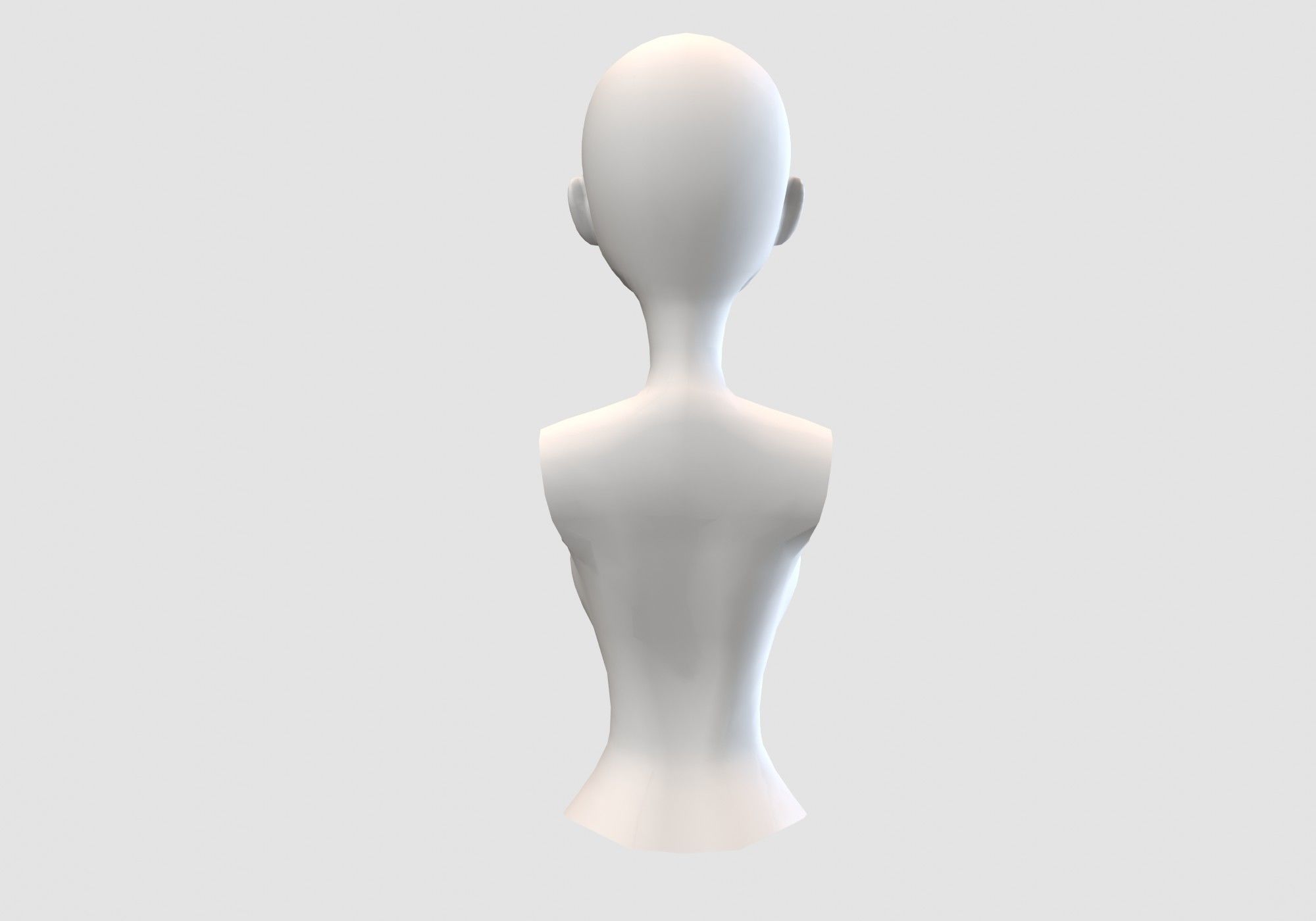 female body torso 3D model_4