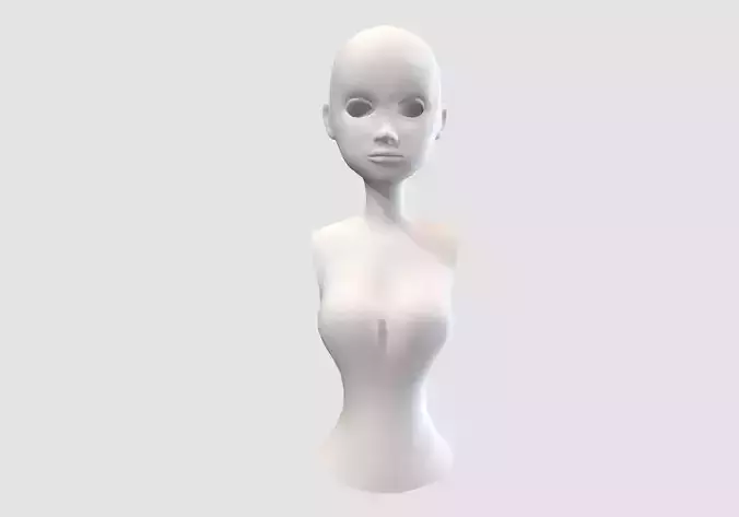 cute female torso 3D model cute female torso 3D model