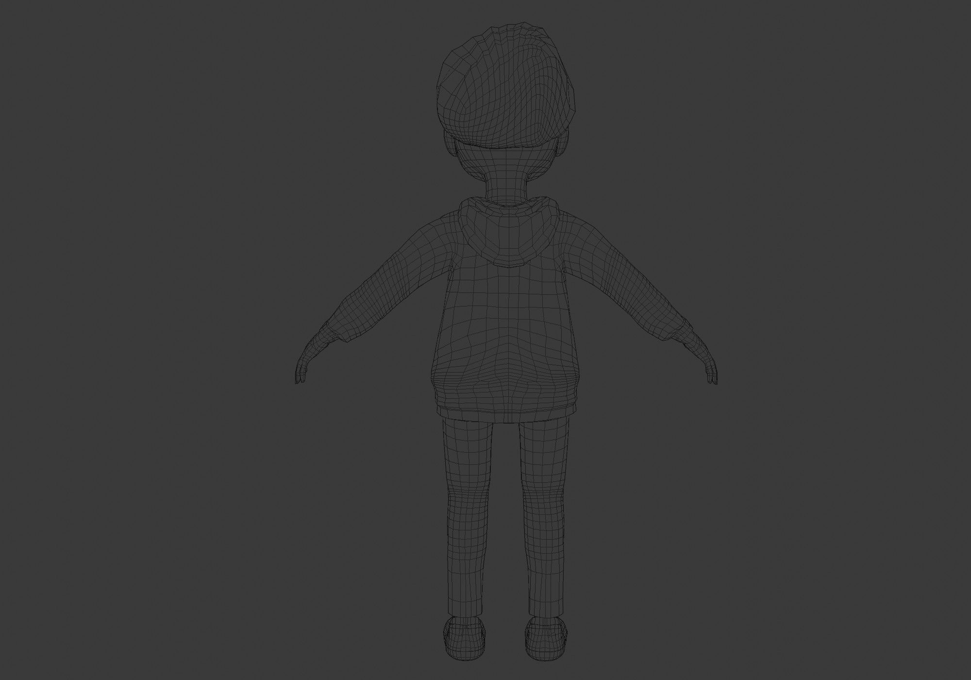 cute cartoon kid 3D model_8