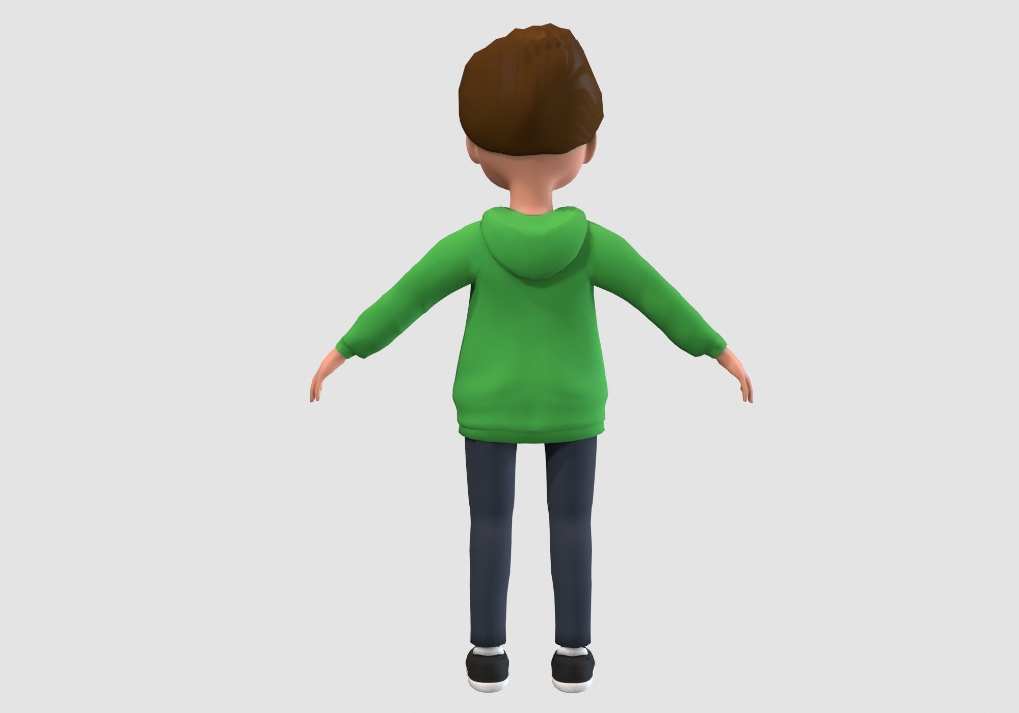 cute cartoon kid 3D model_3
