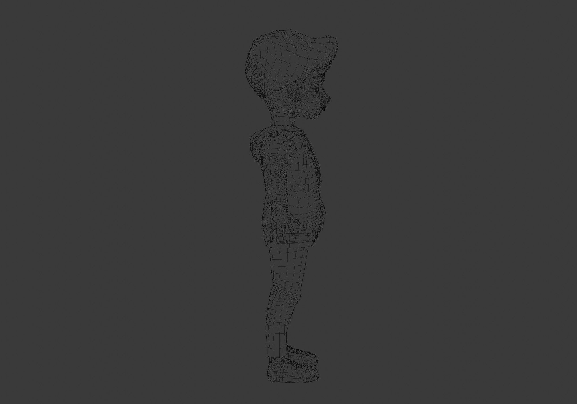 cute cartoon kid 3D model_7